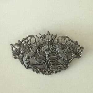 Hummingbird Pewter Brooch